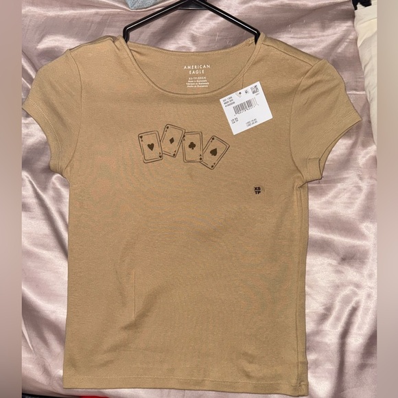 american eagle playing cards baby tee - Picture 1 of 1